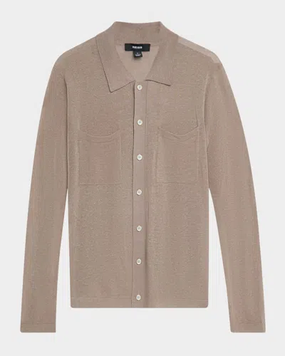 Reiss Men's Mellor Knit Casual Button-down Shirt