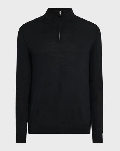 Reiss Men's Merino Wool Half-zip Sweater