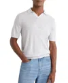 Reiss Duchie Short Sleeve Open Collar Merino Polo Shirt In White