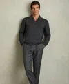 Reiss Men's Merino Wool Polo Shirt In Gray