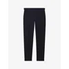 Reiss Navy Slim Fit Linen Trousers