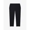REISS REISS MENS NAVY CYRUS ELASTICATED-WAIST RIBBED STRETCH-WOVEN TROUSERS