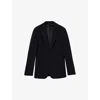 Reiss Mens Navy Grace Slim-fit Single-breasted Stretch Wool-blend Blazer In Navy
