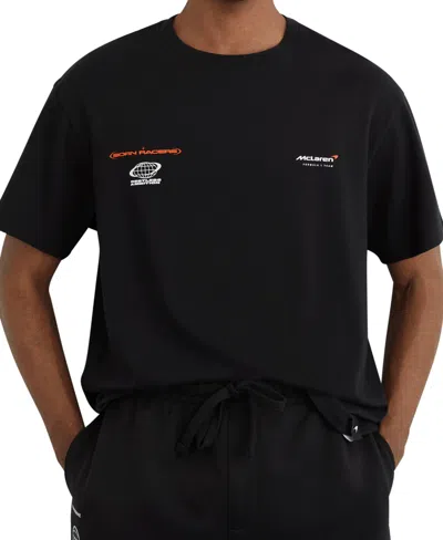 Reiss Men's Nox Logo Printed Mclaren T-shirt In Black
