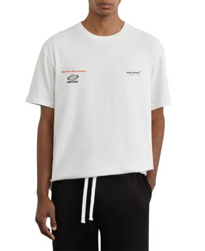 Reiss Men's Nox Logo Printed Mclaren T-shirt In Metallic