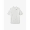 REISS BURNHAM TEXTURED-WEAVE KNITTED POLO