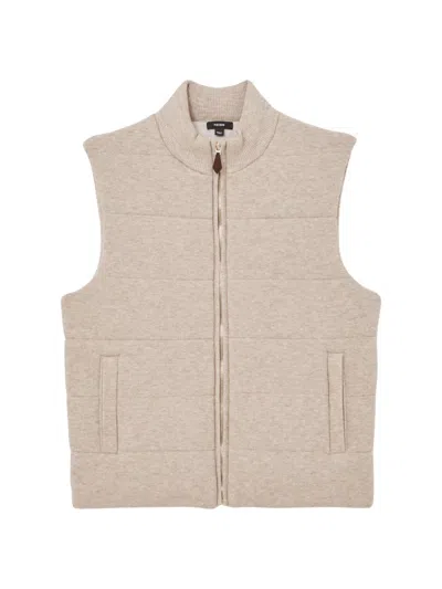Otley Sleeveless Zip Through Ribbed Gilet Vest In Brown from Reiss