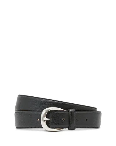 Reiss Men's Pebble Grain Leather Belt In Black