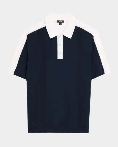 Reiss Men's Pentel Color-block Knit Polo Shirt