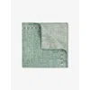 Reiss Cataldo - Pistachio Melange Silk Reversible Pocket Square, One