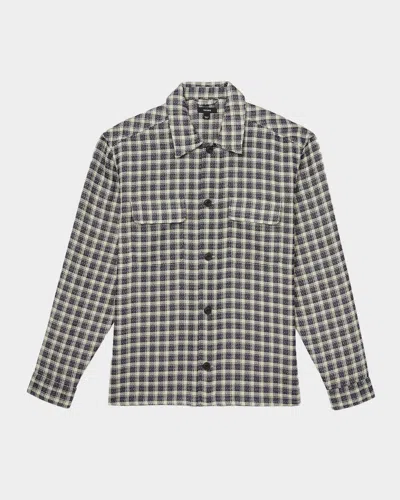 Reiss Men's Ribona Woven Check Twin Pocket Overshirt In Multi