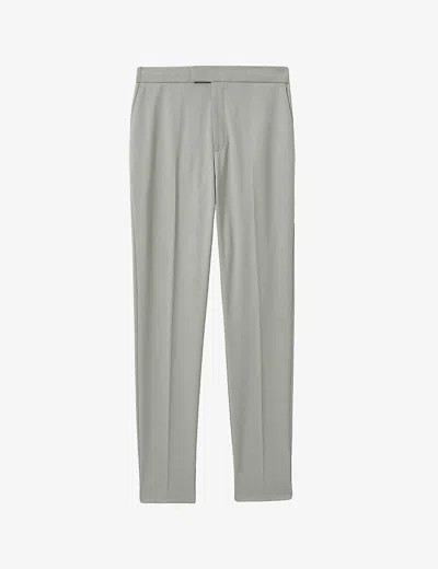 Reiss Mens Sage Found Drawstring-waist Slim-leg Stretch-woven Trousers
