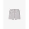 REISS REISS MENS SILVER HESTER TEXTURED-WEAVE COTTON SHORTS