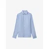 REISS REISS MEN'S SKY BLUE RUBAN REGULAR-FIT LINEN SHIRT