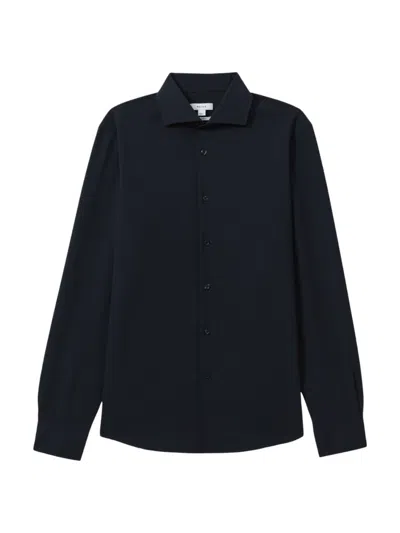 Reiss Men's Spring Woven Button-front Shirt In Black