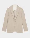 Reiss Mens Stack Single-breasted Wool-blend Blazer Oatmeal In Oatmeal