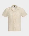 Reiss Men's Sterling Crochet Camp Shirt In Neutral