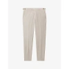 REISS REISS MENS STONE BELMONT SLIM-FIT TAPERED-LEG STRETCH WOVEN-BLEND TROUSERS