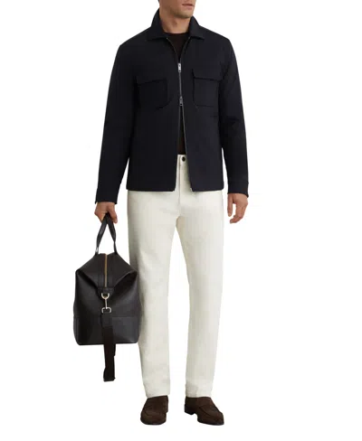 REISS MEN'S TECHNICAL QUILTED ZIP-FRONT OVERSHIRT
