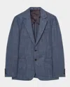 Reiss Mens Stack Single-breasted Wool-blend Blazer Blue In Blue