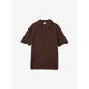 Reiss Treacle Brown Maxwell Merino Wool Half-zip Polo Shirt In Treacle Brown