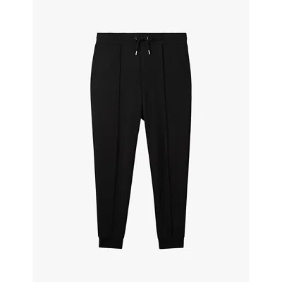 Reiss Mens Vy Blue Premier Regular-fit Mid-rise Stretch-jersey Jogging Bottoms In Navy Blue