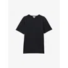 Reiss Mens Crewneck Short-sleeve Stretch-jersey T-shirt Navy Blue In Navy