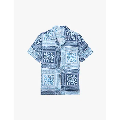 Reiss Nico Casual Shirt In Blue