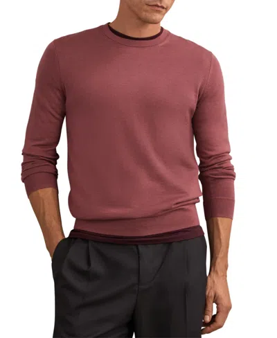 Reiss Men's Wessex Merino Wool Rib-knit Slim-fit Sweater In Pink