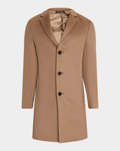 Reiss Men's Wool-blend Gable Topcoat In Blue
