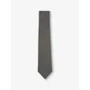 Reiss Forest Green Aderci Silk Square Floral Tie In Forest Green