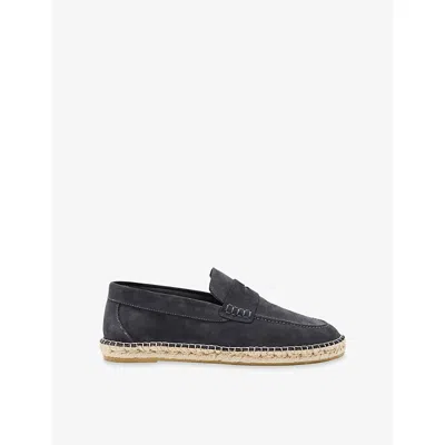Reiss Mens Airforce Blue Cannes Suede Espadrilles Eur 42 / 8 Uk