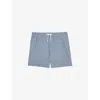 Reiss Mens Airforce Blue Tito Geo-pattern Swim Shorts