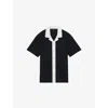 Reiss Mens  Aster Short-sleeved Cotton Shirt In Multi