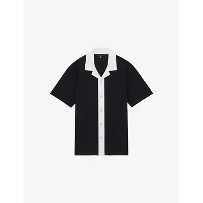 Reiss Mens  Aster Short-sleeved Cotton Shirt In Multi