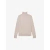 Reiss Mens Beige Caine Roll-neck Merino-wool Jumper Xl In Neutral