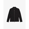 Reiss Mens Black Ascend Long-sleeved Stretch-woven Shirt In Animal Print