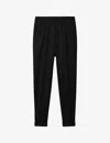 Reiss Mens Black Brighton Relaxed-fit Tapered Woven Trousers