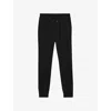 Reiss Mens Black Climb Drawstring-waist Tapered-leg Stretch-woven Trousers In Black