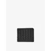 Reiss Mens Black Elton Lattice-texture Leather Wallet
