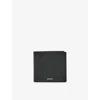 Reiss Mens Black Henry Logo-embossed Leather Wallet In Black