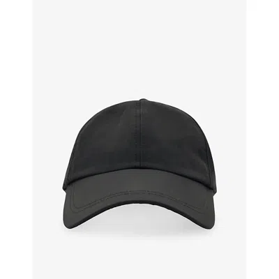 Reiss Mens Black Paxton Logo-embroidered Nylon Baseball Cap