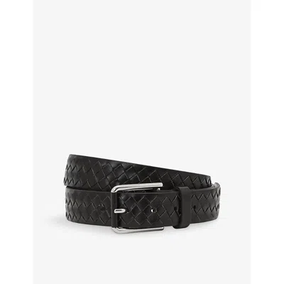 REISS MENS REISS PRESTON WOVEN LEATHER BELT