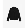 Reiss Mens Black Roberto Patch-pocket Knitted Cardigan Xl In Black