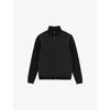 Reiss Mens Black Townsend Funnel-neck Ribbed-neck Jacket In Black