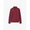 Reiss Blackhall Slim Fit Quarter Zip Sweater In Cherry Pink