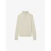 Reiss Mens Snow Blackhall Half-zip Slim-fit Merino-wool Jumper