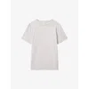 Reiss Mens Wheat Melange Bless Marl-pattern Cotton-blend T-shirt In Wheat Melange