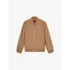 Reiss Mens Harlan Wool-blend Bomber Jacket Camel In Camel