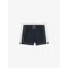 Reiss Mens Navy White Cano Colour-block Piped-trim Swim Shorts In Multi